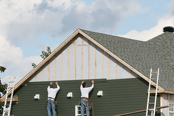 Professional Emergency Siding Repair technician working in Morganville, NJ